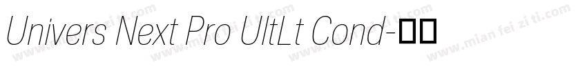 Univers Next Pro UltLt Cond字体转换